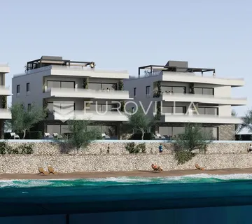 Otok Pag, plaža Perilo, trosoban stan u luksuznoj novogradnji PRVI RED DO MORA - Povljana