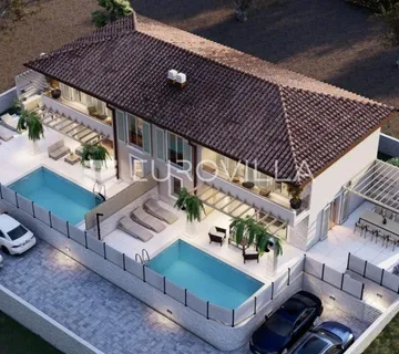Malinska, dvojna kuća, dvoetažni stan s bazenom - Sveti Anton, Malinska-Dubašnica
