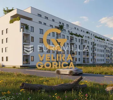 Velika Gorica, moderan trosoban stan u novogradnji, 62 m² - Centar