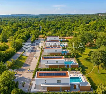 Istra, Labin, vrhunska moderna villa a, grijani bazen 48 m², 2710 m² uređene okućnice