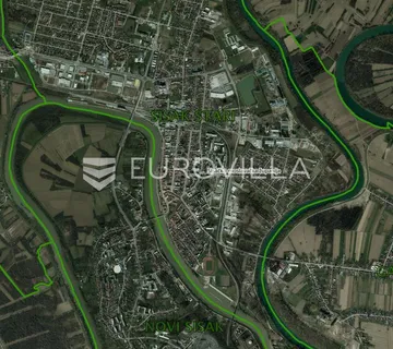 Sisak, Centar, građevinsko zemljište površine 888 m²