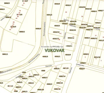 Vukovar, Mitnica, građevinsko zemljište 528 m²