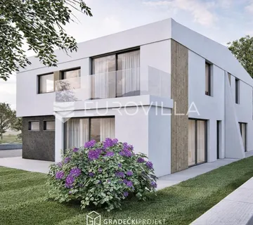 Sv. Ivan Zelina, moderna dvojna kuća u nizu s privatnim dvorištem, 140 m² - Blaževdol, Sveti Ivan Zelina