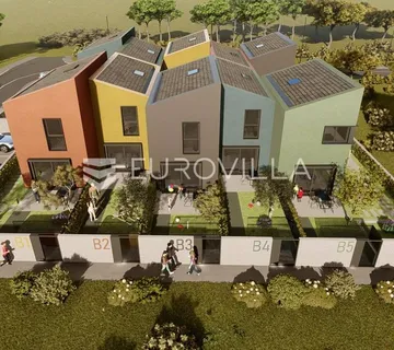 Poreč, kuća B3 u nizu 117 m2, moderan stambeni projekt, mogućnost bazena, pogled na more