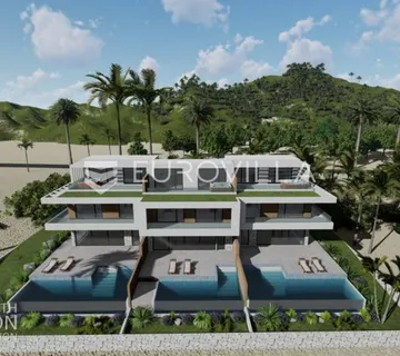 Zadar, Novalja , luksuzna villa "2" u nizu s bazenom, 30m od mora, NOVOGRADNJA