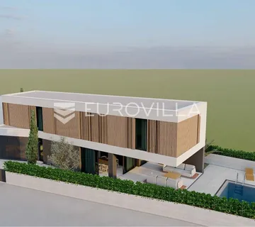 Vodice, građevinsko zemljište 468 m², s projektom i dozvolm za vilu