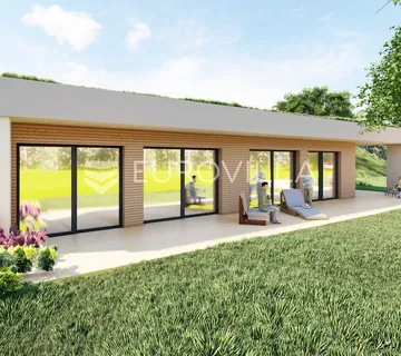 Zabok, Veliko Trgovišće, građevinsko zemljište sa projektom 527m2 - Jezero Klanječko, Veliko Trgovišće
