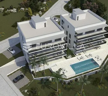 Primošten, dvosoban stan u prizemlju s bazenom, 77,39 m²