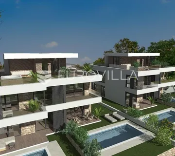 Istra, Tar, novogradnja - stan u prizemlju 71,95 m2 s bazenom i vrtom - Vabriga