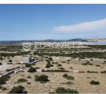Pag, Kolan, građevinsko zemljište s pogledom na more - cover