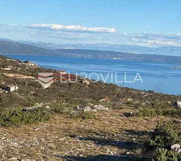 Istra, Labin, građevinsko zemljište s pravomoćnom građevinskom dozvolom i predivnim pogledom na more - cover