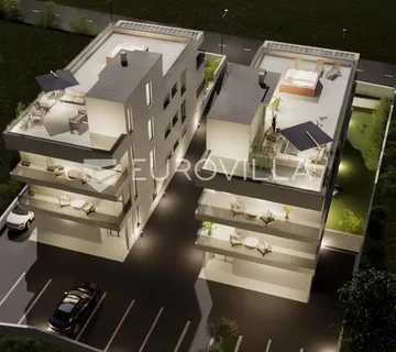 Zadar, Petrčane, penthouse s privatnom krovnom terasom i panoramskim pogledom na more, Punta Radman - Petrčane, Zadar