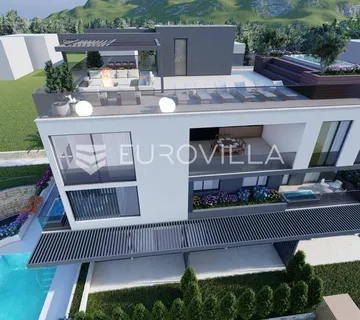 Zadar, Sukošan, penthouse s krovnom terasom, prvi red uz more, 132,32 m²
