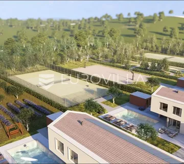 Istra, Labin - vrhunska moderna villa a, grijani bazen 48 m2, 2710 m2 uređene okućnice