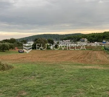 Medulin, Pomer, građevinsko zemljište 120m od mora, pogled more - cover