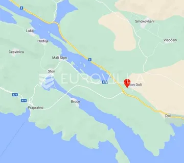 Zaton Doli, građevinsko zemljište 3249 m2 na Jadranskoj magistrali