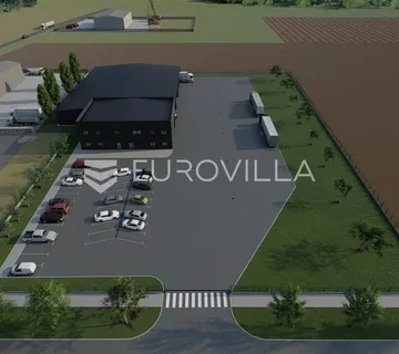 Rugvica, građevinsko zemljište s projektom za izgradnju industrijske hale, 9694 m²