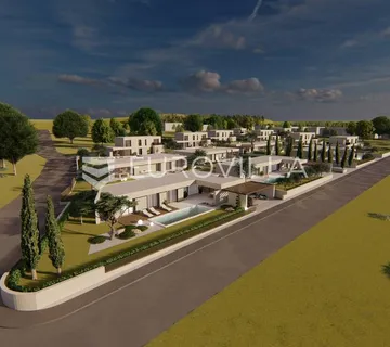 Istra, Kaštelir - Labinci, moderna urbana vila NKP 384 m2 na velikoj okućnici