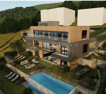 OPATIJA- teren 938 m2 s građevinskom dozvolom za vilu, top lokacija