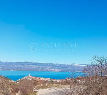 Otok Krk, Vrbnik - Građevinsko Zemljište S Pogledom Na More