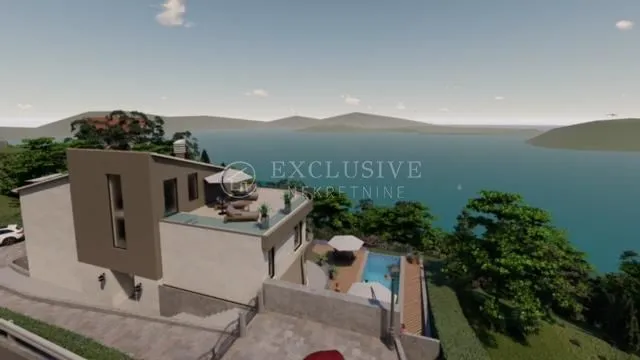 OPATIJSKA RIVIJERA ZEMLJIŠTE S PROJEKTOM ZA VILU S BAZENOM !! - cover