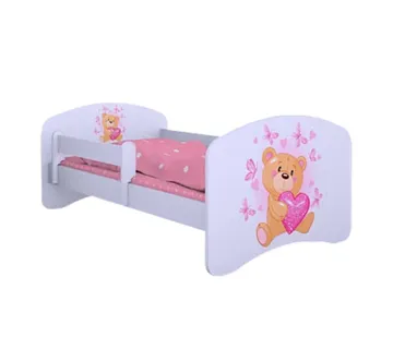 Drveni dječji krevet Happy zaljubljeni medo bez ladice – 140*70 - cover