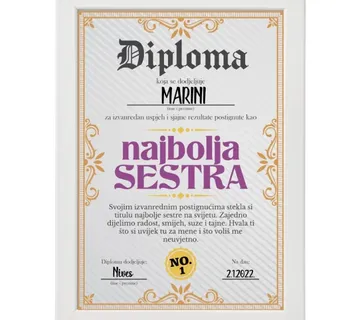 Diploma za najbolju sestru - cover
