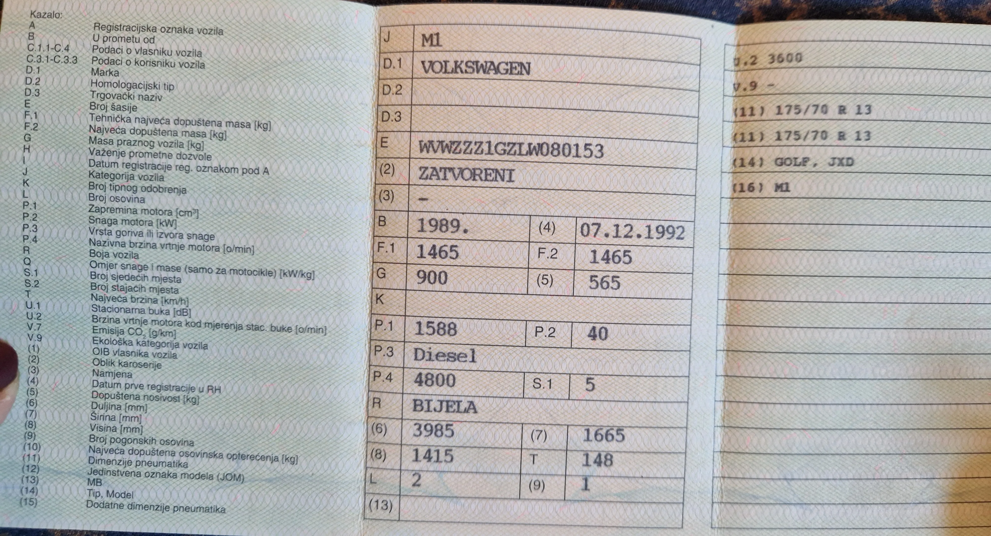 Prodajem Golf 2, Dizel - cover