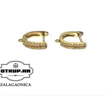 POZLAĆENE SREBRNE NAUŠNICE 2.65G .925 / R1, RATE !! - cover