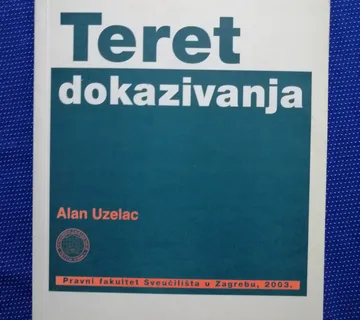 Alan Uzelac – Teret dokazivanja - cover