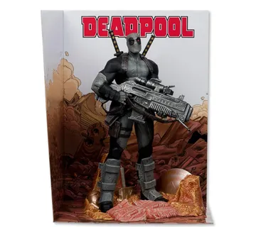McFarlane Marvel – Deadpool (Grey Suit Chase) figura, 27cm + Strip - cover