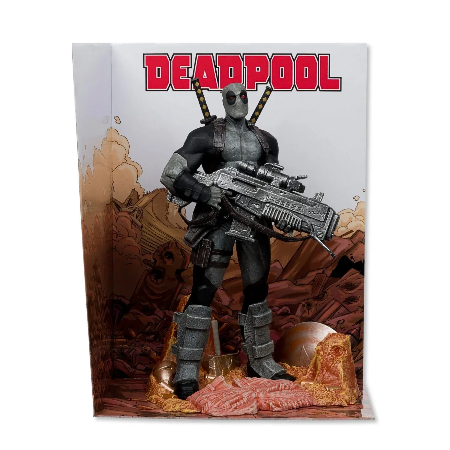 McFarlane Marvel – Deadpool (Grey Suit Chase) figura, 27cm + Strip - cover