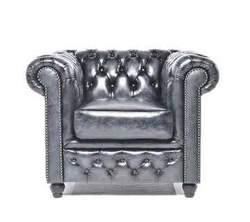 Chesterfield Fotelja Original Leather | 1-sjedište | Wash Off Blue - cover