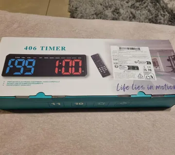 Digitalni zidni sat s timerom i štopericom (LED, 6 znamenki) - cover