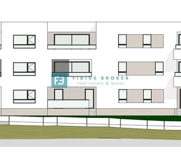 VODICE, novogradnja, prizemlje s vrtom, lift, parking, ostava  - cover