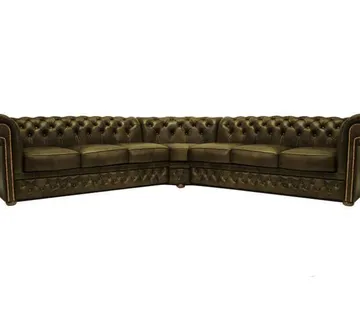 Chesterfield Kutna Garnitura First Class Leather | Moss Green - cover