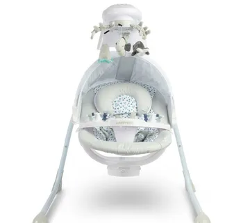 Dječja električna ljuljačka Raffi siva - cover