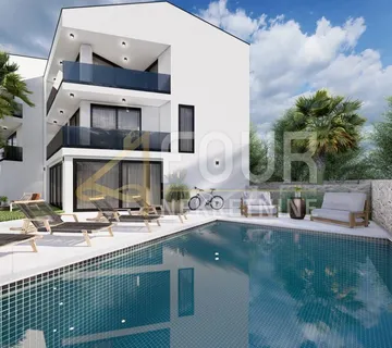 Otok Krk, Soline, novogradnja, penthouse, 2 terase, pogled - Soline, Dobrinj