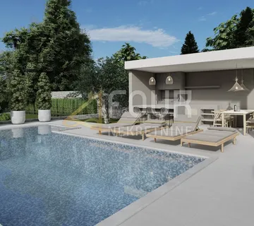 Kostrena, zemljište 898m2 s građevinskom dozvolom - Rožmanići, Kostrena