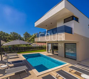 Otok Krk, Omišalj, novogradnja, kuća s bazenom - cover