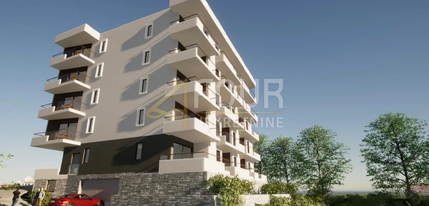 Rijeka, Zamet, novogradnja, 2s+db, pogled na more - cover