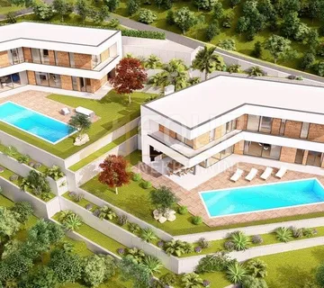 Mošćenička Draga, građevinsko zemljište, projekt za 2 vile - cover