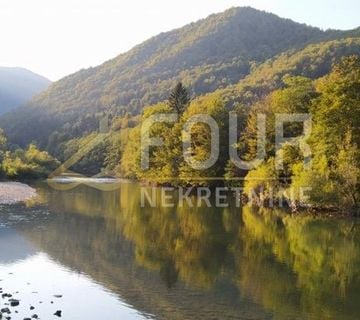 Gorski kotar, Brod na Kupi, započeta gradnja kuće uz rijeku Kupu - cover