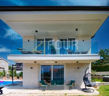 Otok Krk, Malinska - okolica, novogradnja, vila s bazenom, jacuzzi - cover