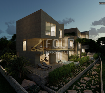 Otok Krk, Soline - okolica, 230m2, višeetažni stan u naravi dvojna kuća s bazenom - cover