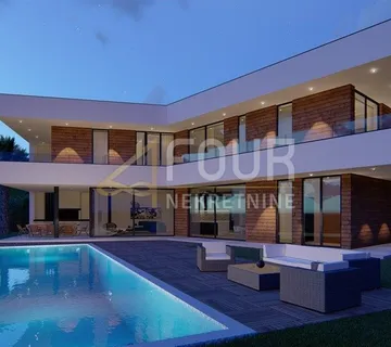 Mošćenička Draga, građevinsko zemljište, projekt za vilu s bazenom - cover