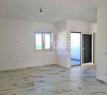 Otok Krk, Čižići, novogradnja, 2s+db, lođa, pogled na more - cover