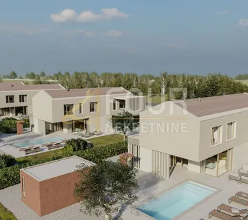 Istra, Labin okolica, novogradnja s bazenom, velika okućnica