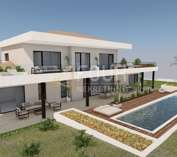 Istra, Rakalj, novogradnja, kuća s bazenom i pogledom na more - cover