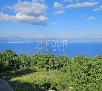 Mošćenička Draga, zemljište 1.751m2, pogled na more - cover